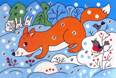 Рамка-вкладыш Дрофа-Медиа Лисичка (3215), 12 дет.