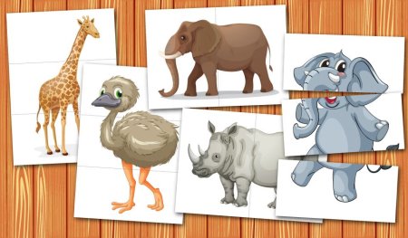 Пазлы животные для дошкольников