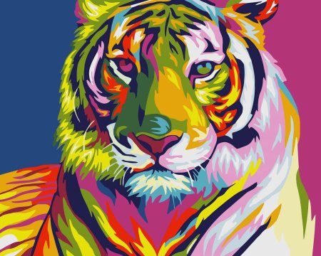 Алмазная мозаика Радужный тигр