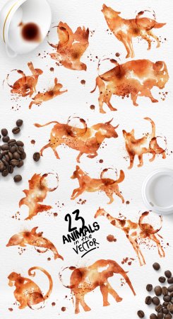 Рисунок кофем животные