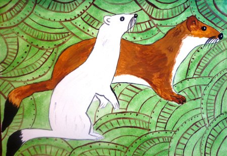 Горностай рисунок