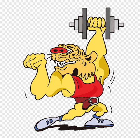 Мультяшные животные занимаются спортом