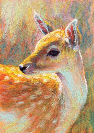 Животные пастельная живопись