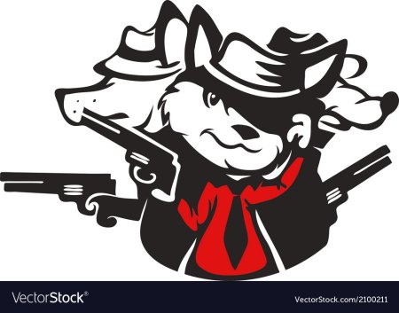 Обезьяна мафия с пистолетом