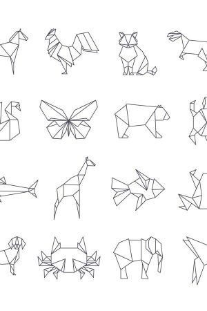 Животные из простых фигур