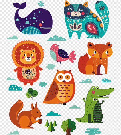 Стилизованное изображение животных для детей