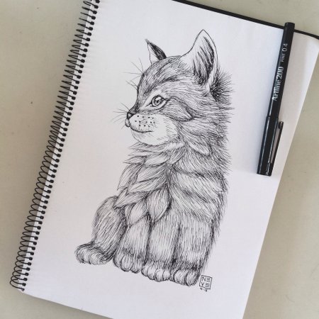 Рисование в скетчбуке животных