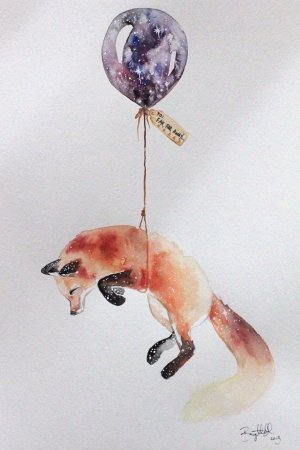 Лиса с шариками