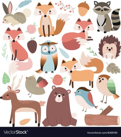 Животные в детском стиле