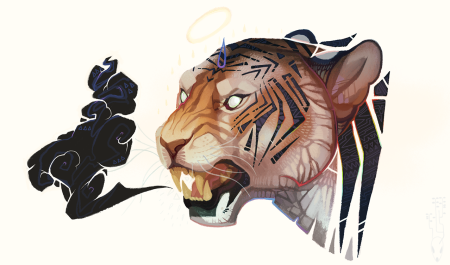 Диджитал рисунки звери