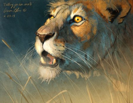 Цифровая живопись животные