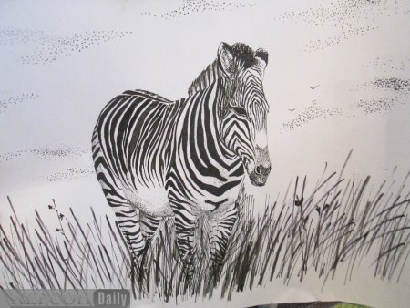 Рисование штрихами животные