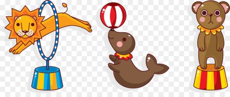 Цирк животные мультяшные
