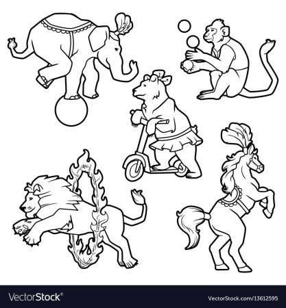 Рисование цирковые животные