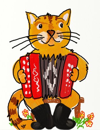 Кот баянист