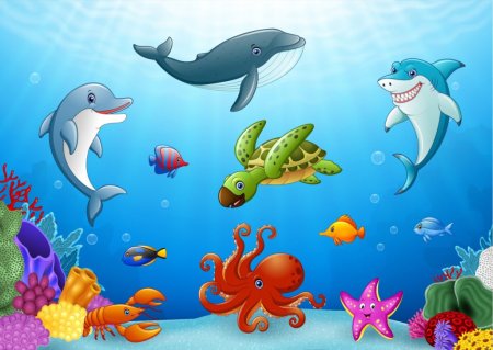 Морские обитатели раскраски для детей