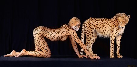 Рисунки на теле красками