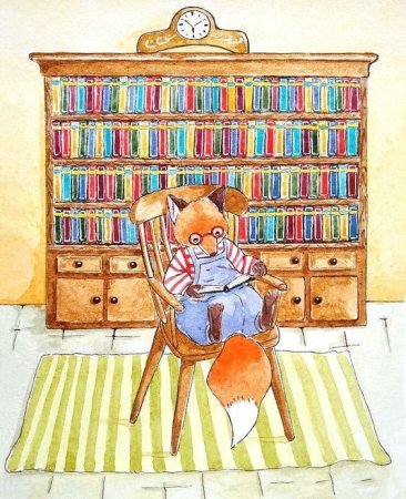 Лисичка с книжкой