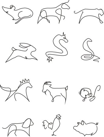 Животных одной линией