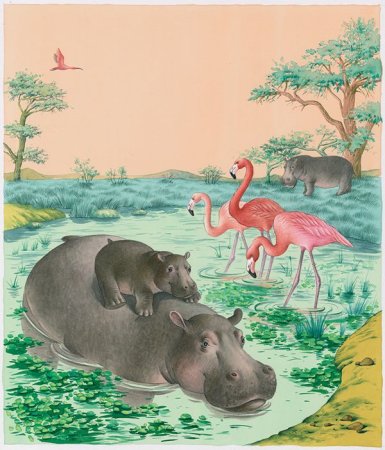 Бегемот краска