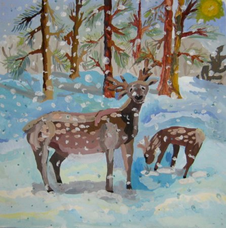 Рисунок животных нашего края