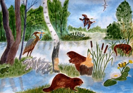 Рисунок на тему лес