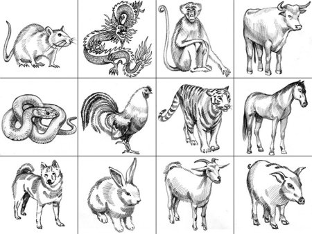 Рисунки животных символов года