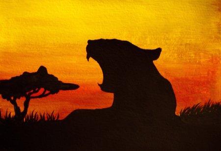 Пейзаж силуэт