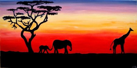 Правополушарное рисование Африка