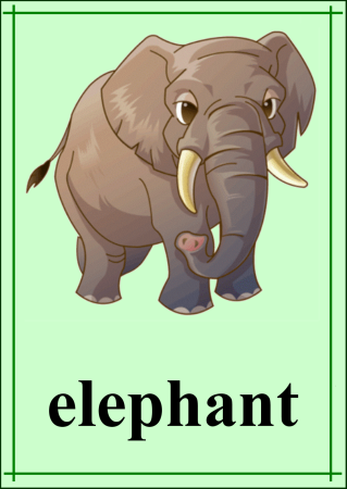 Карточки животные на английском