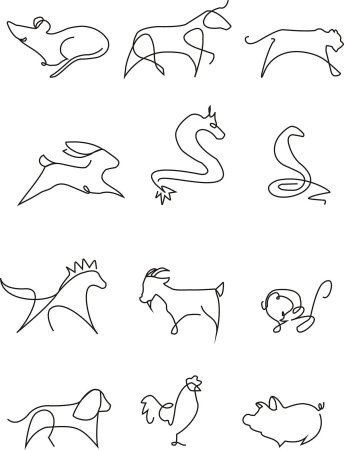 Животных одной линией