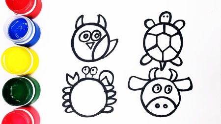 Рисование животных из кругов