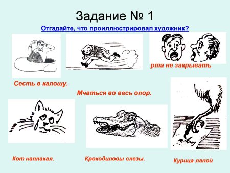 Фразеологизмы в картинках