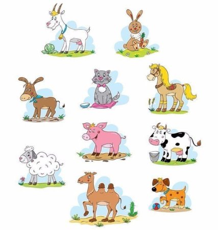 Домашние животные мультяшные