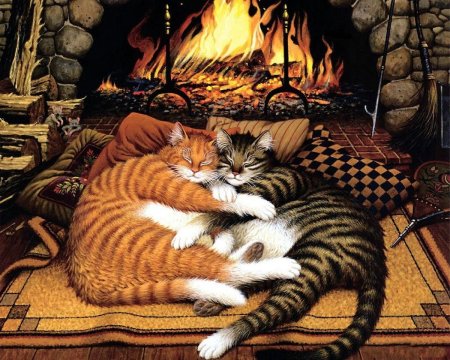 Charles Wysocki и его кошки