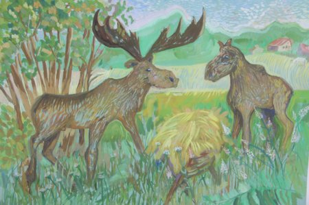 Рисунки животных Сурского края