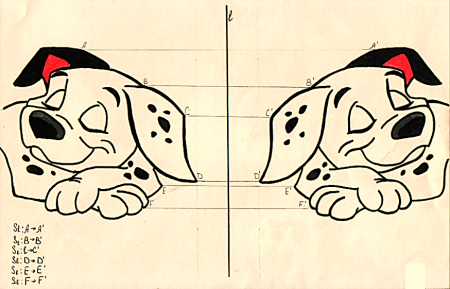 Параллельный перенос рисунки карандашом
