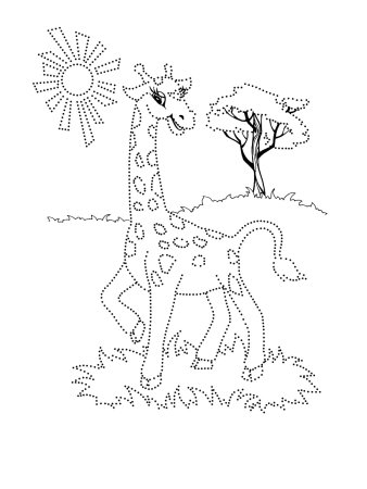 Рисование по точкам животные