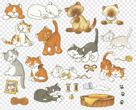 Кошки иллюстрации много
