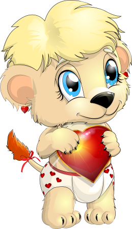 Милые зверюшки с сердечками