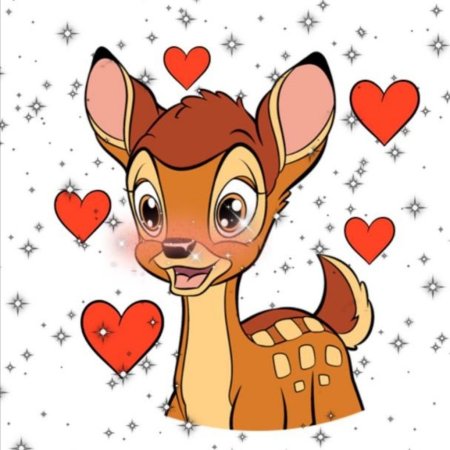 Олененок стикер
