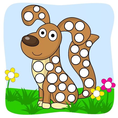 Пластилиновые заплатки домашние животные для детей