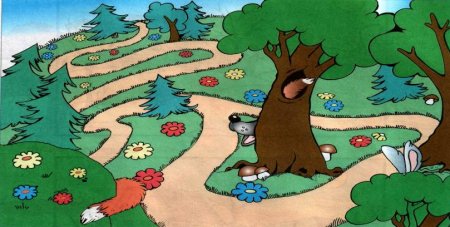 Лесные животные спрятались