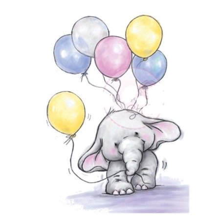 Вышивка крестиком Слоник с шариком