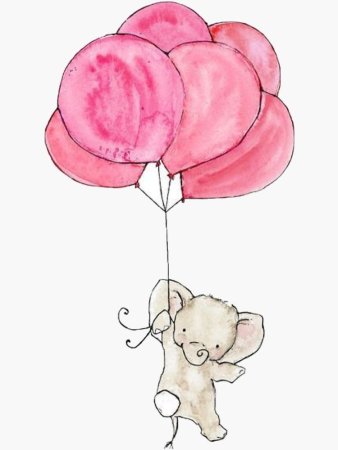 Слоник с шарами