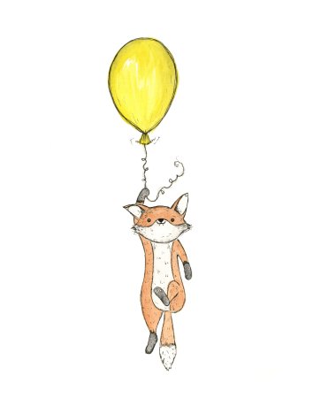 Лисенок с шариком