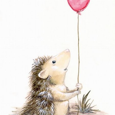 Ежик с воздушным шариком