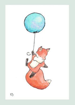 Лисенок с шариком