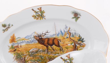 Leander фарфор Чехия охота