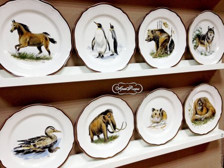 Декоративные тарелки с животными